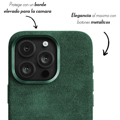 iPhone 15 - Alcantara Case- Verde medianoche