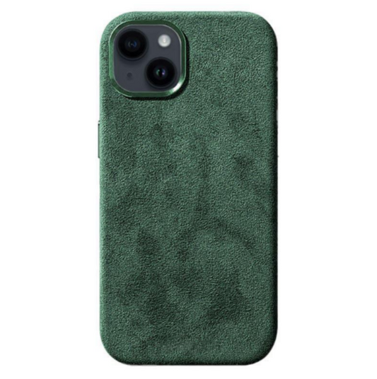 iPhone 15 - Alcantara Case- Verde medianoche