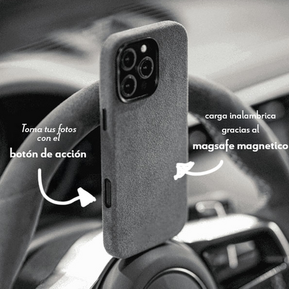 iPhone 16 Pro Max - Alcantara Case - Gris Oscuro